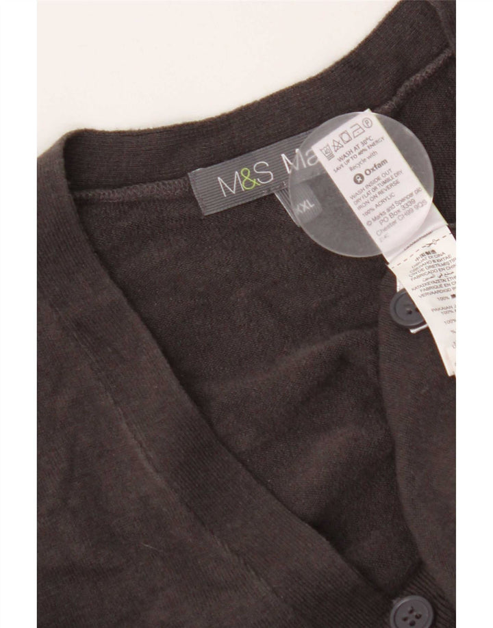 Suéter cardigã masculino Marks & Spencer 2XL cinza acrílico