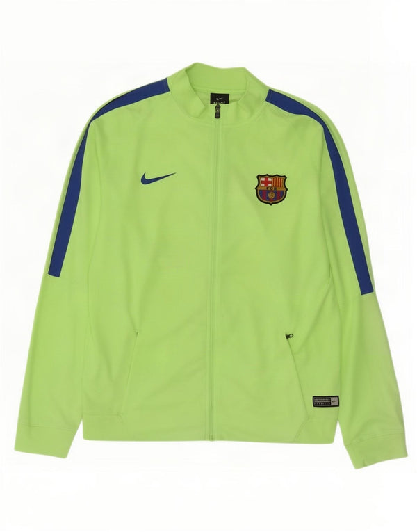 Jaqueta Nike Boys Barcelona Tracksuit Top 13-14 Anos XL Verde Colorblock