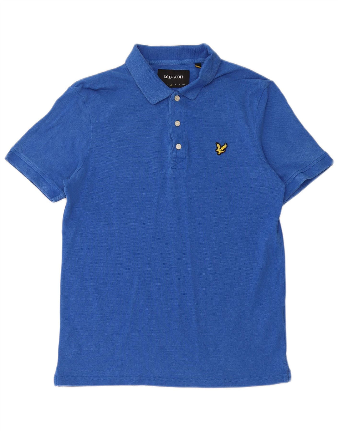 Camisa polo masculina LYLE & SCOTT algodão azul médio