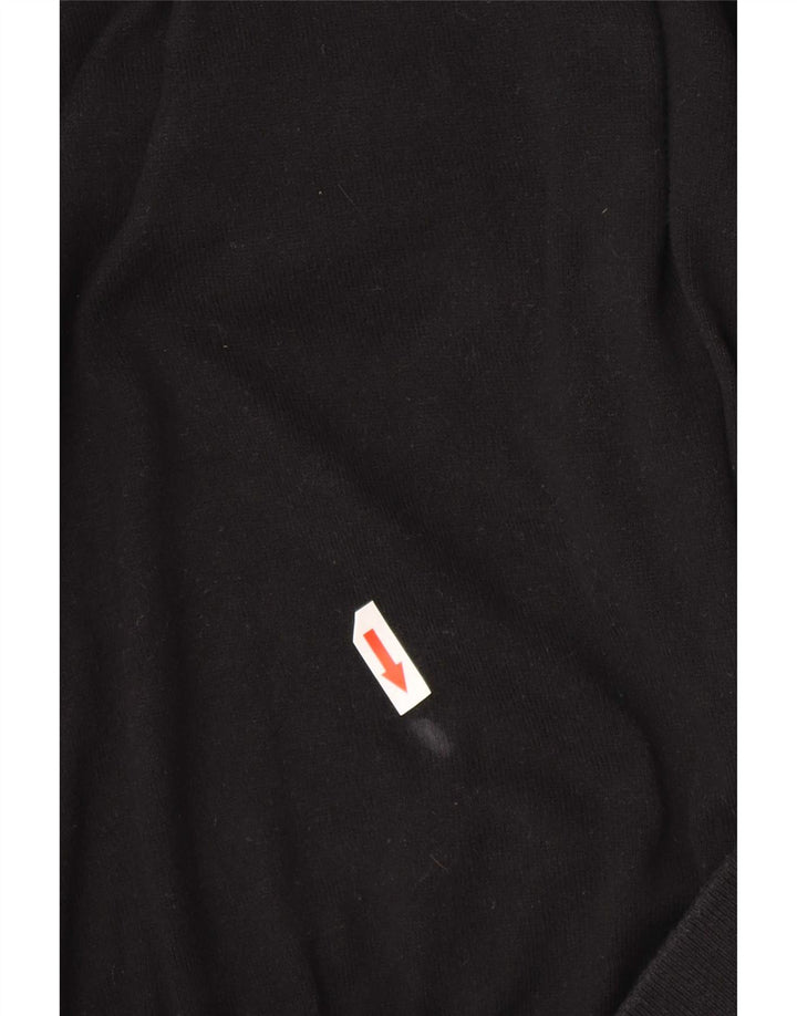 Suéter masculino Gap com gola redonda, pequeno algodão preto
