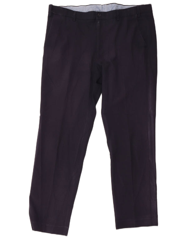 Calça masculina reta regular Marks & Spencer W38 L31 azul marinho