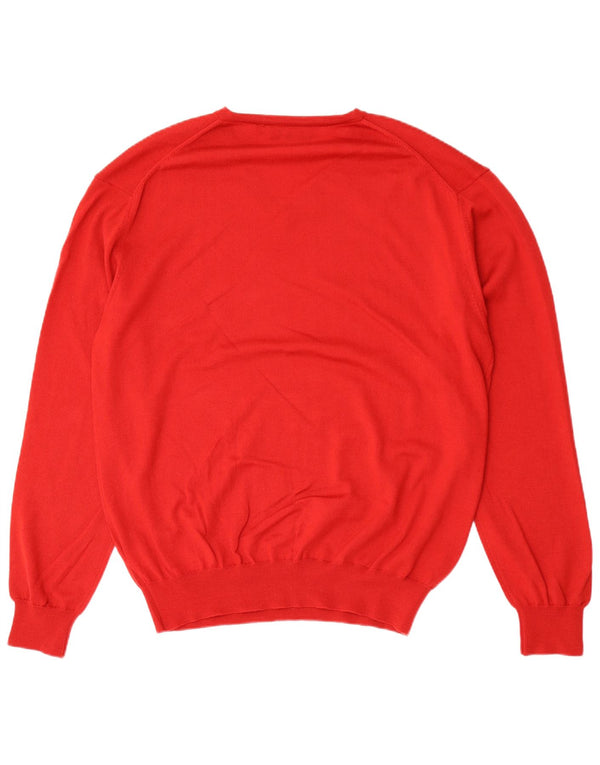 Suéter masculino Baileys com decote em V 2XL vermelho lã nova