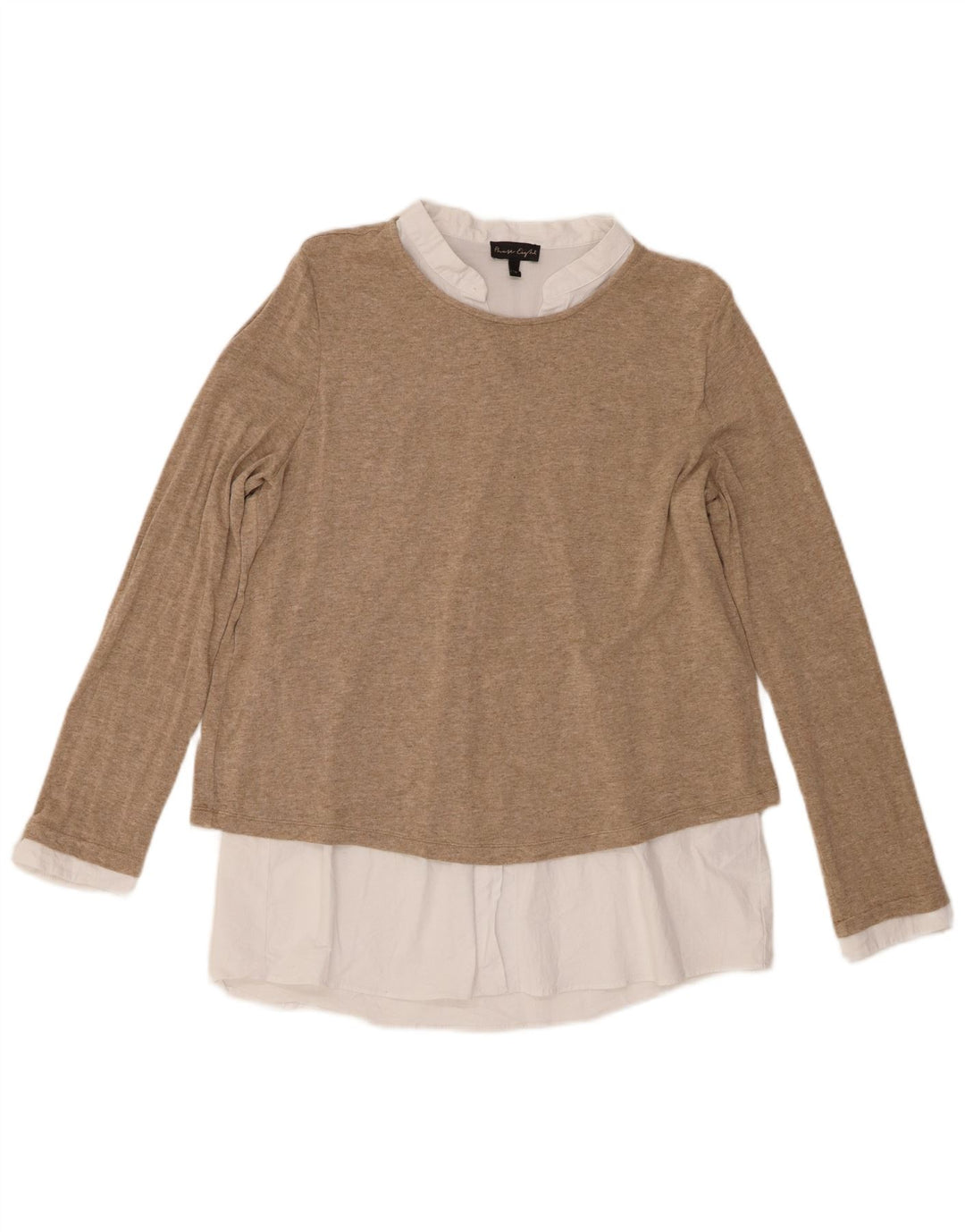 Túnica Feminina Phase Eight Reino Unido 16 Grande Viscose Colorblock Marrom