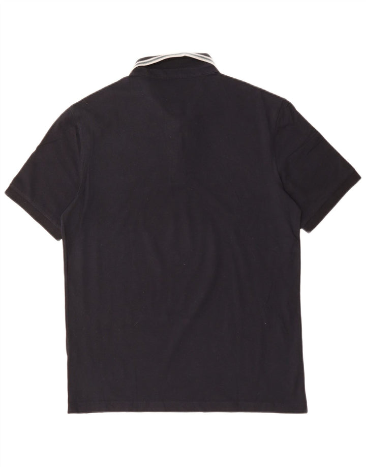 Camisa polo masculina ARMANI COLLEZIONI azul marinho médio