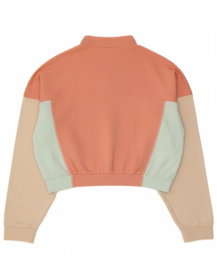 Adidas Womens Oversized Crop Moletom Jumper Reino Unido 14 Médio Rosa