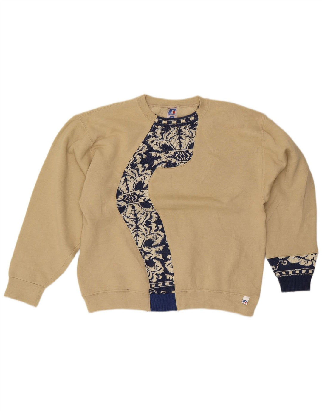 Russell Athletic feminino Dri-Power moletom jumper Reino Unido 14 médio bege