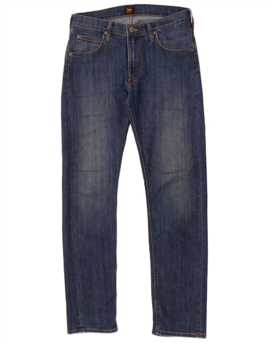 Lee Mens Daren Zip Fly Slim Jeans W30 L32 Azul Algodão