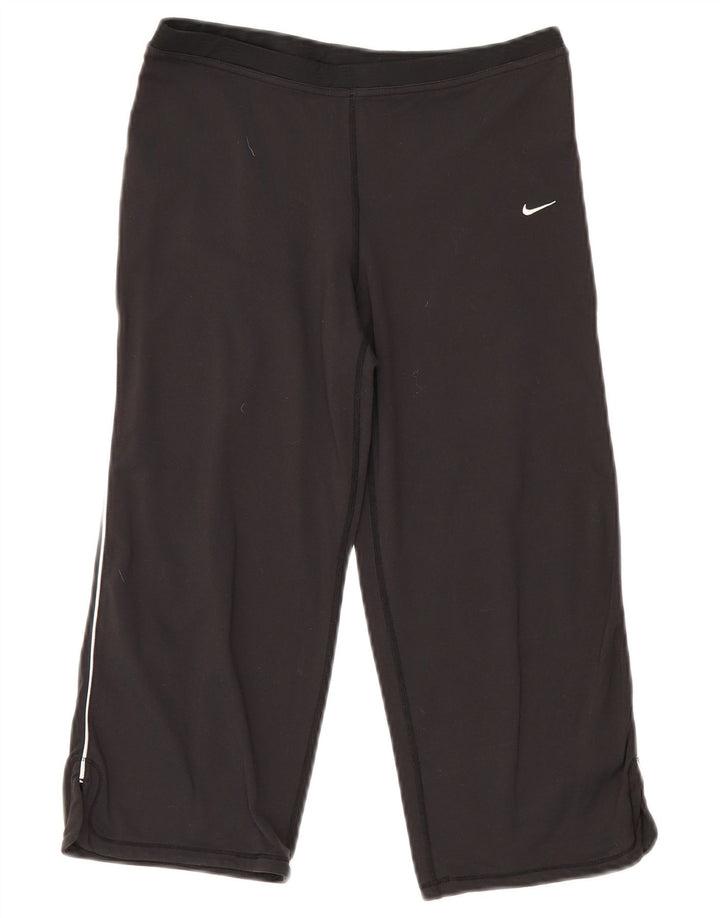 Leggings Nike Capri Femininas UK 8/10 Pequenas Pretas Nylon