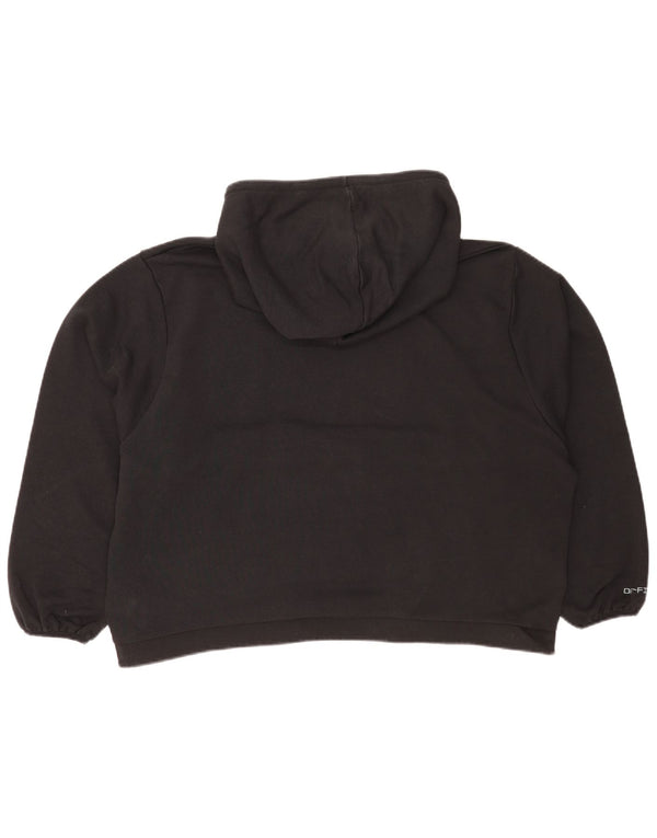 Suéter Nike feminino com capuz e ajuste relaxado gráfico UK 14 grande preto esportivo