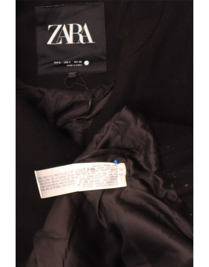Jaqueta Bomber Oversized Feminina Zara Reino Unido 10 Pequena Lã Preta