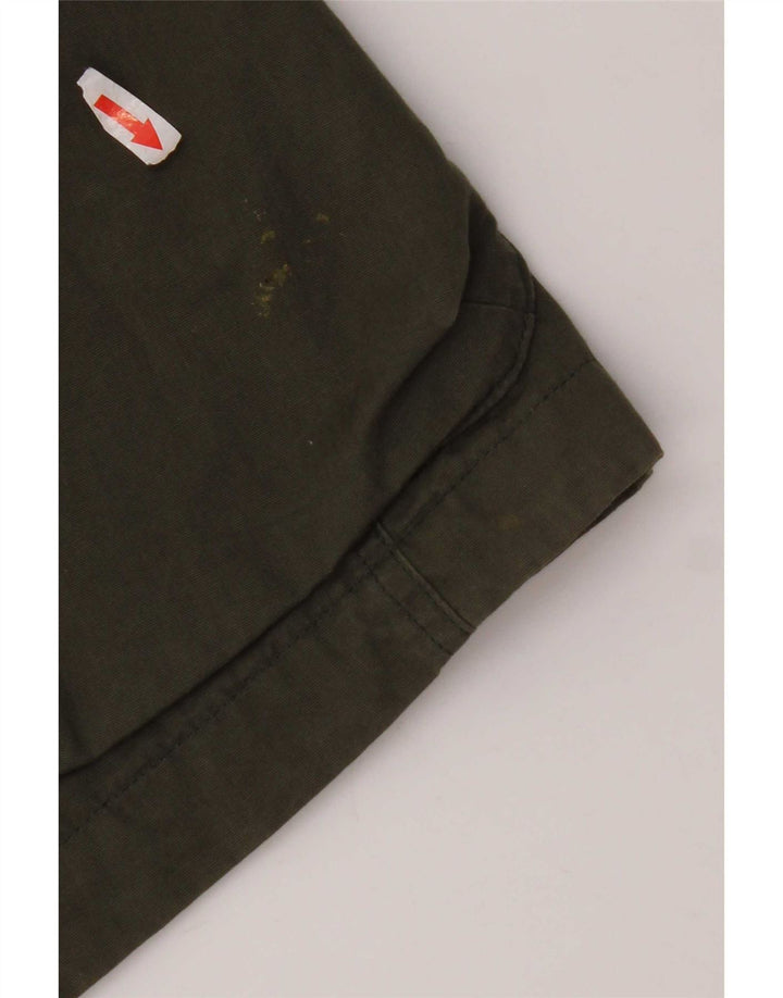 Jaqueta utilitária masculina Woolrich UK 40 grande algodão verde