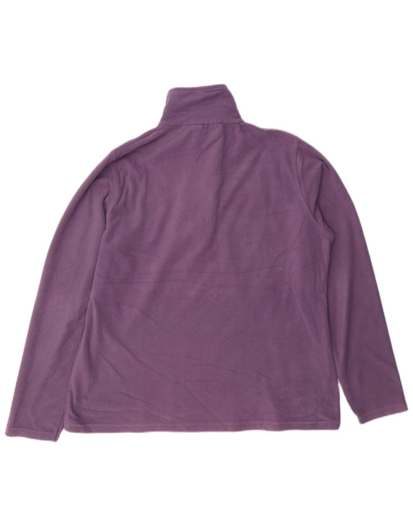 Suéter de lã feminino Mountain Warehouse com zíper e gola UK 14 grande roxo