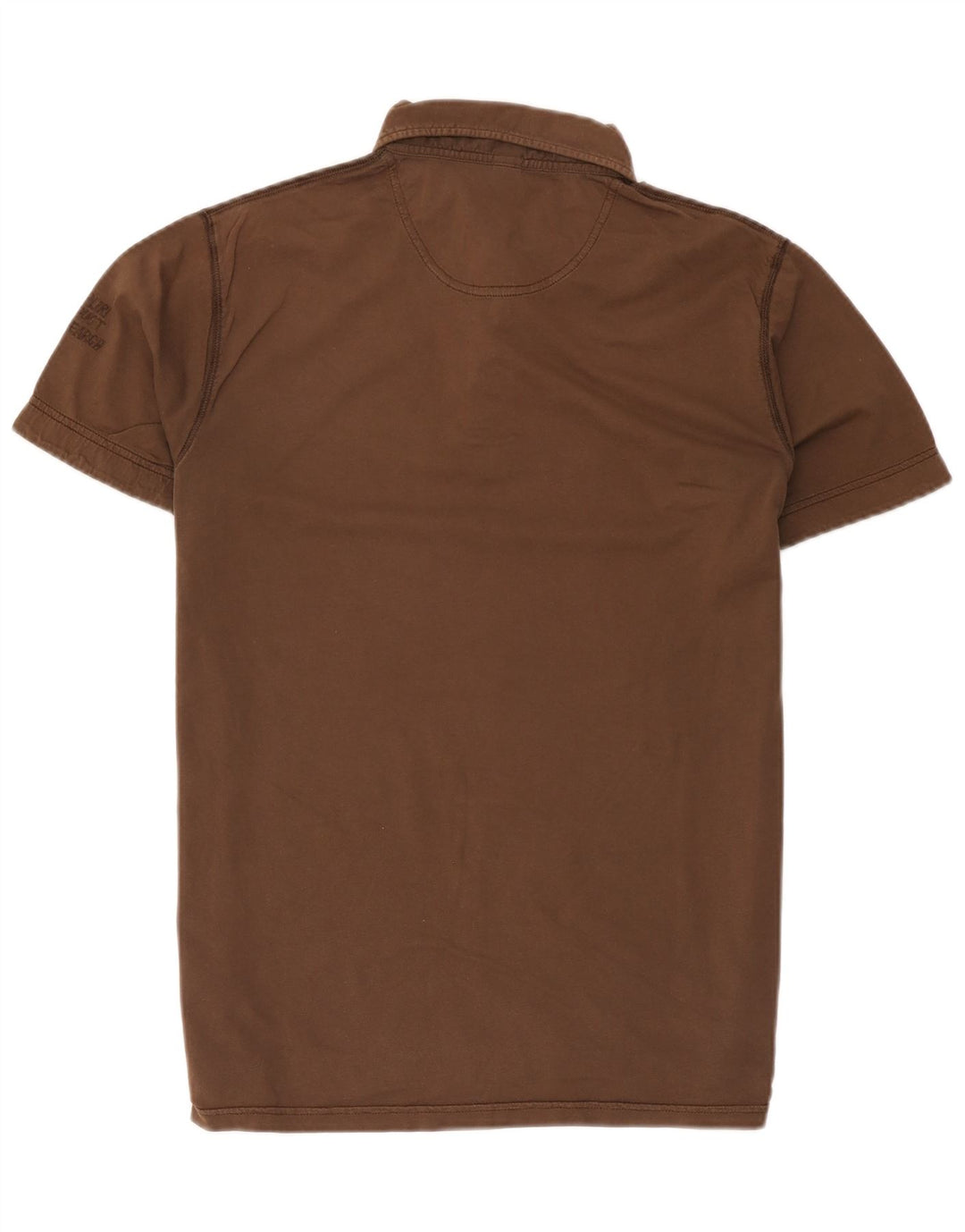 Camisa polo masculina Napapijri grande algodão marrom