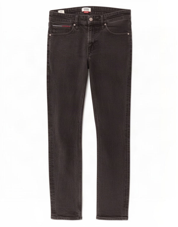 Tommy Hilfiger Masculino Slim Jeans W32 L32 Cinza
