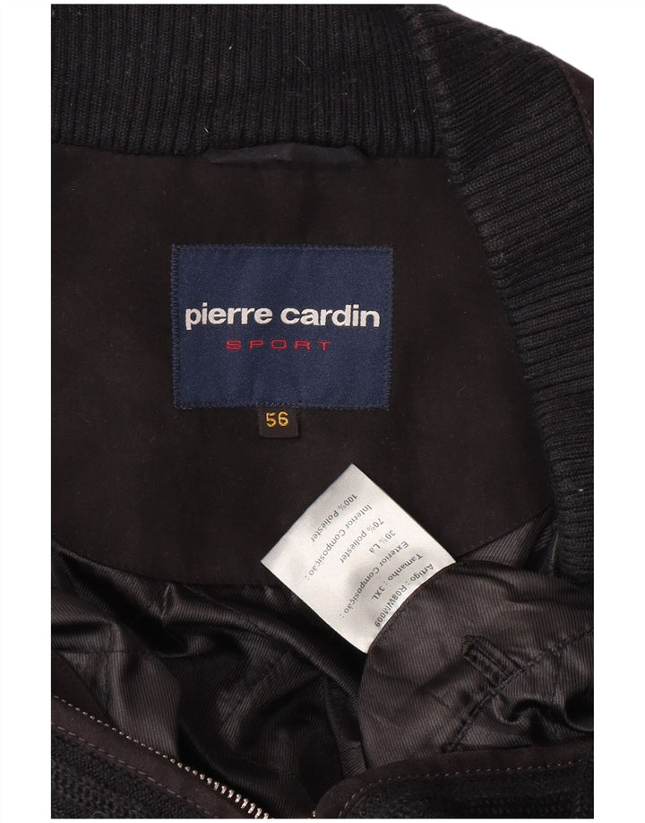 Pierre Cardin Suéter Cardigan Masculino IT 56 XL Poliéster Preto