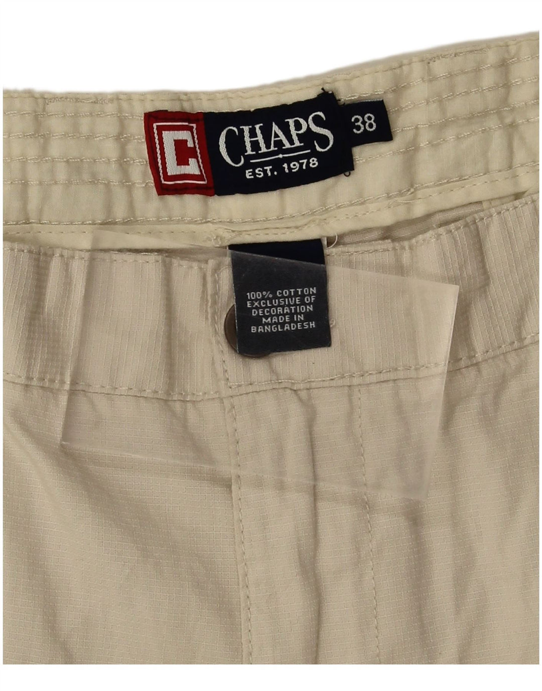 Shorts cargo masculino CHAPS W38 XL algodão bege