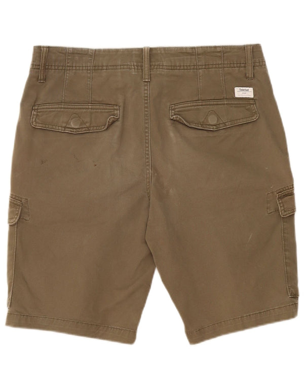 Shorts cargo masculino Timberland W32 médio cáqui algodão