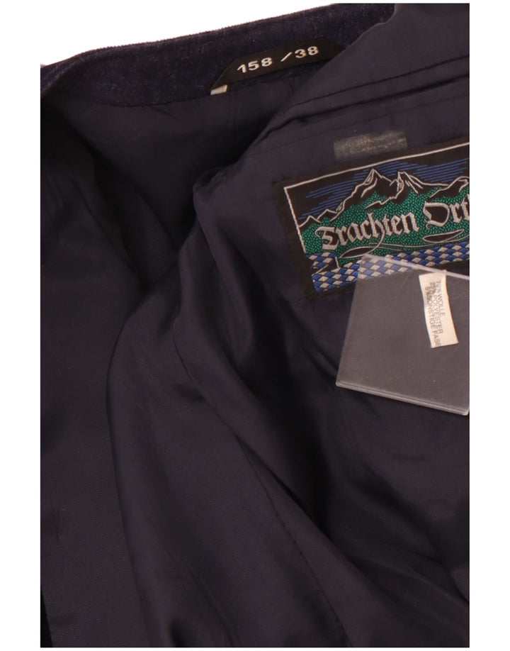 Jaqueta blazer feminina VINTAGE IT 38 XS azul marinho colorblock