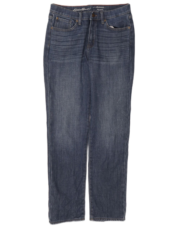 Eddie Bauer Jeans Boyfriend Slim Feminino US 6 Médio W30 L30 Azul