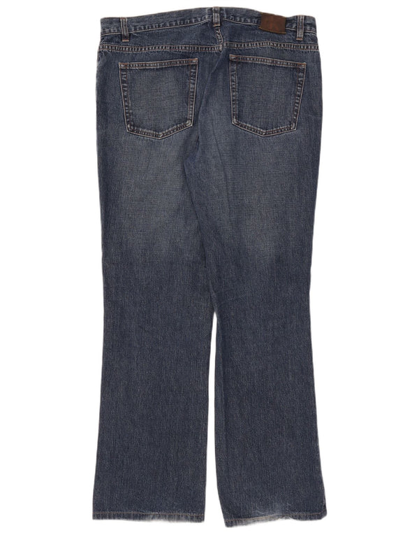 Calça jeans feminina Calvin Klein reta US 16 2XL W36 L30 azul algodão