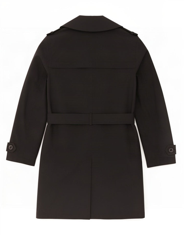 Casaco impermeável feminino Marks & Spencer Reino Unido 12 poliéster preto médio