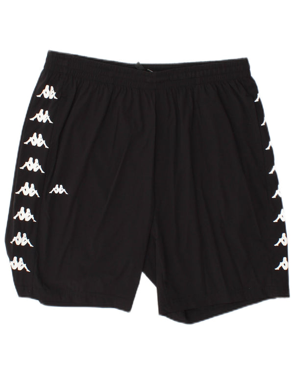 KAPPA Mens Graphic Sport Shorts Grande Poliéster Preto