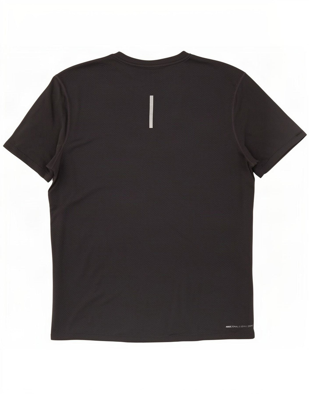 Nike Mens Running T-Shirt Top Cinza Médio Poliéster Geométrico