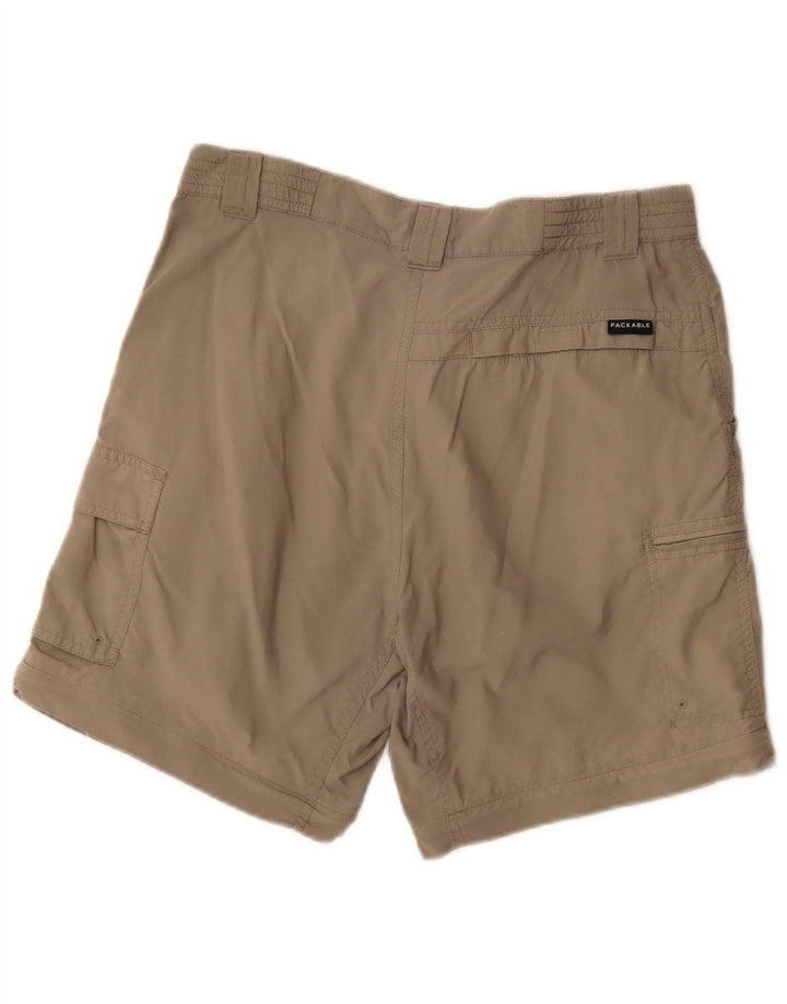 Shorts cargo feminino Columbia médio W30 cáqui poliéster