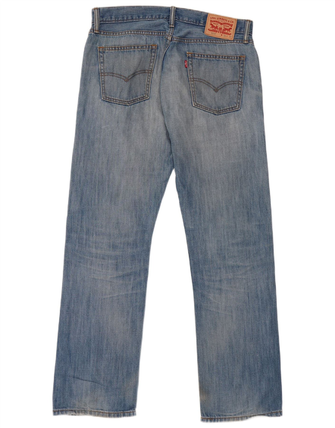 LEVI'S Masculino 514 Straight Jeans W34 L32 Azul Algodão