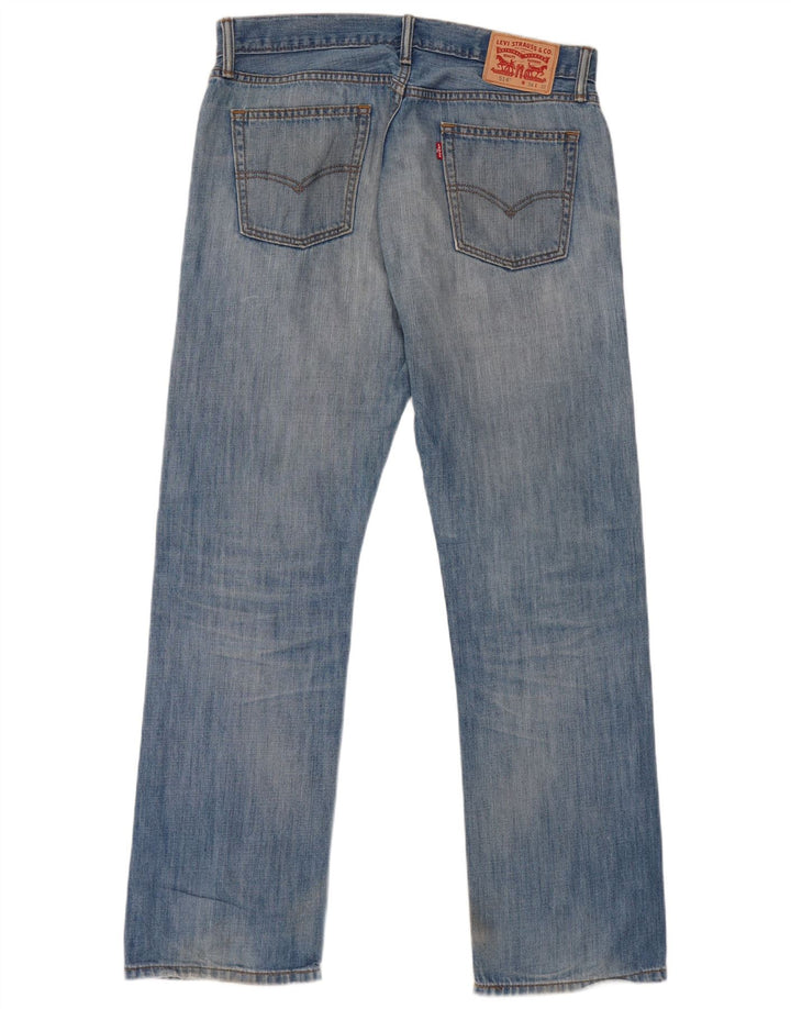 LEVI'S Masculino 514 Straight Jeans W34 L32 Azul Algodão