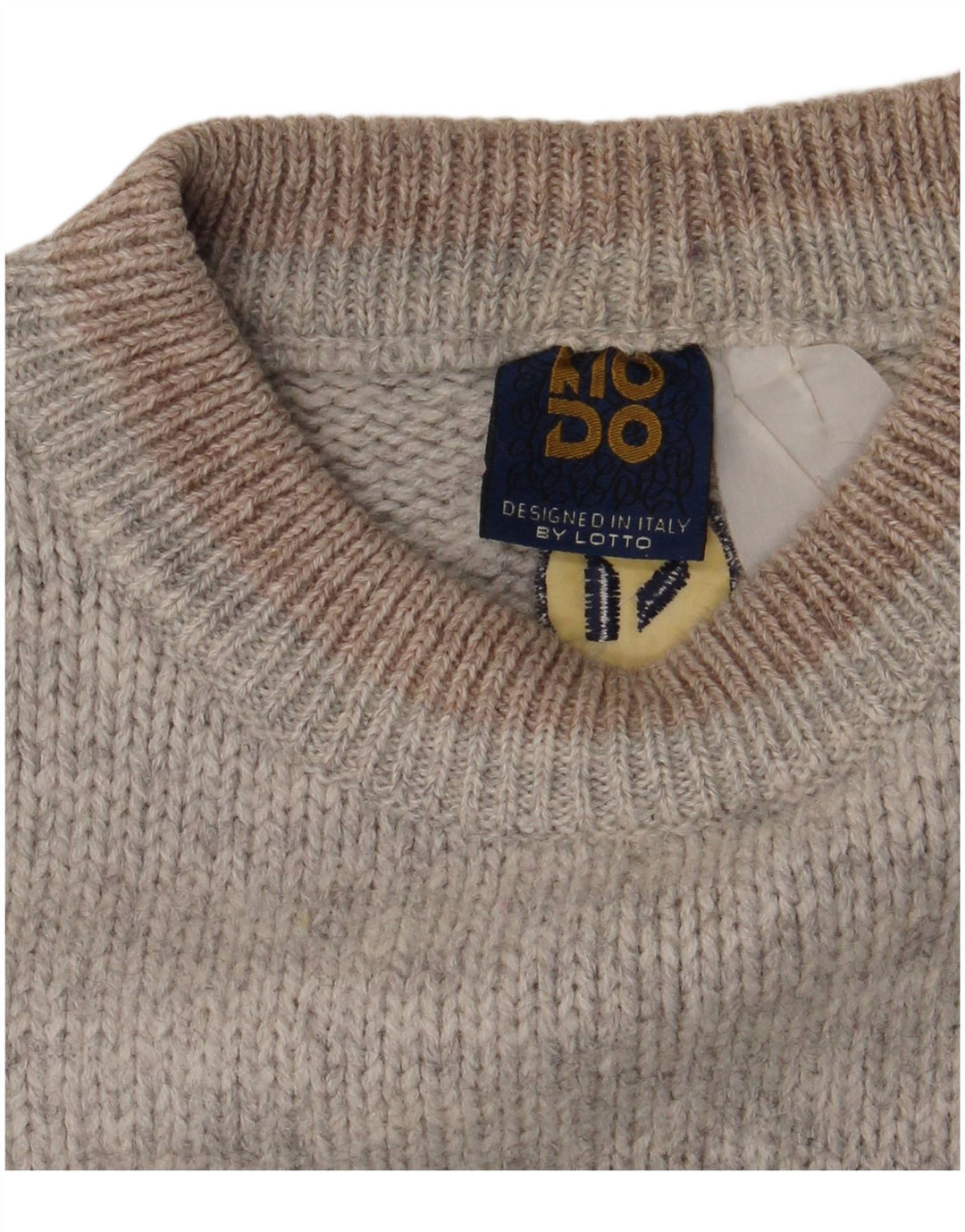 Suéter masculino Lotto com gola redonda grande cinza Argyle/Diamante
