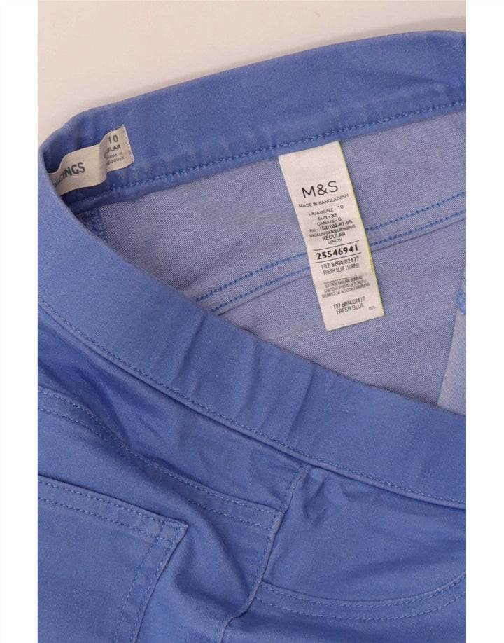 Marks & Spencer Jegging Jeans Feminino Reino Unido 10 Pequeno Azul Algodão