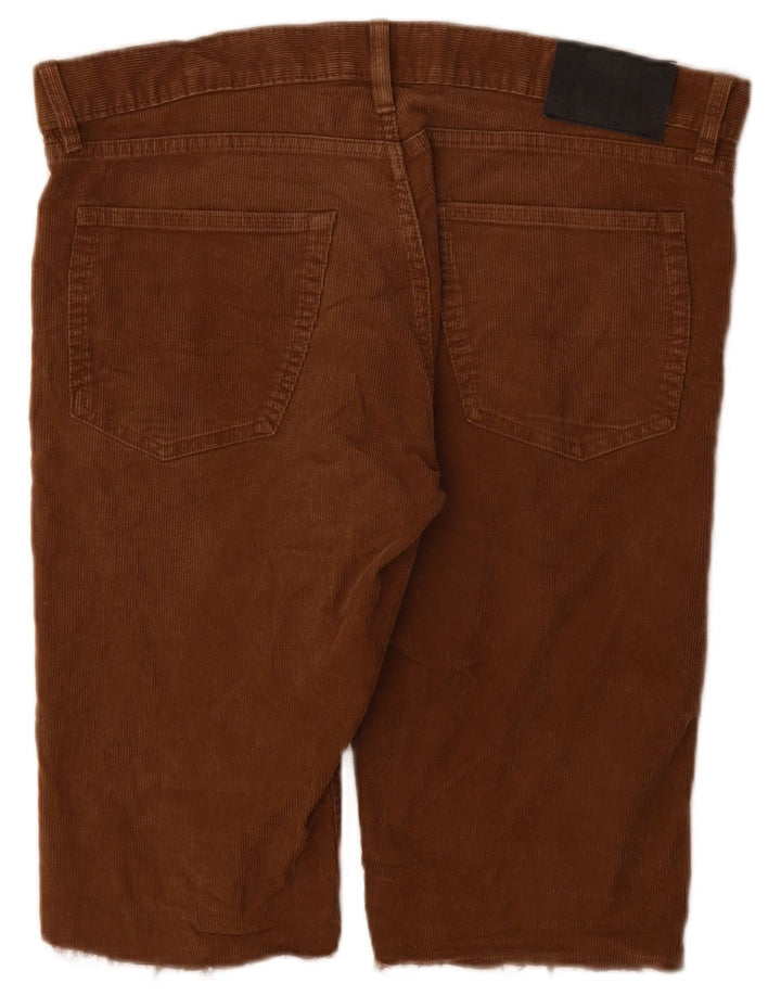 Shorts masculinos de veludo cotelê Marks & Spencer W36 grande marrom