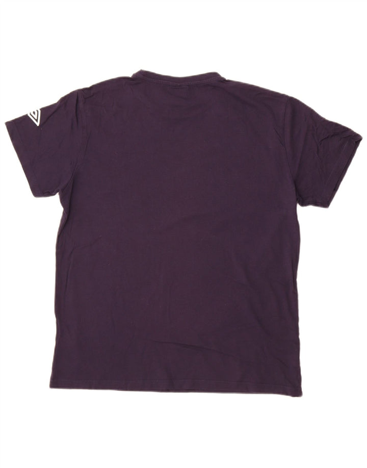 Camiseta gráfica masculina Umbro Top grande algodão azul marinho