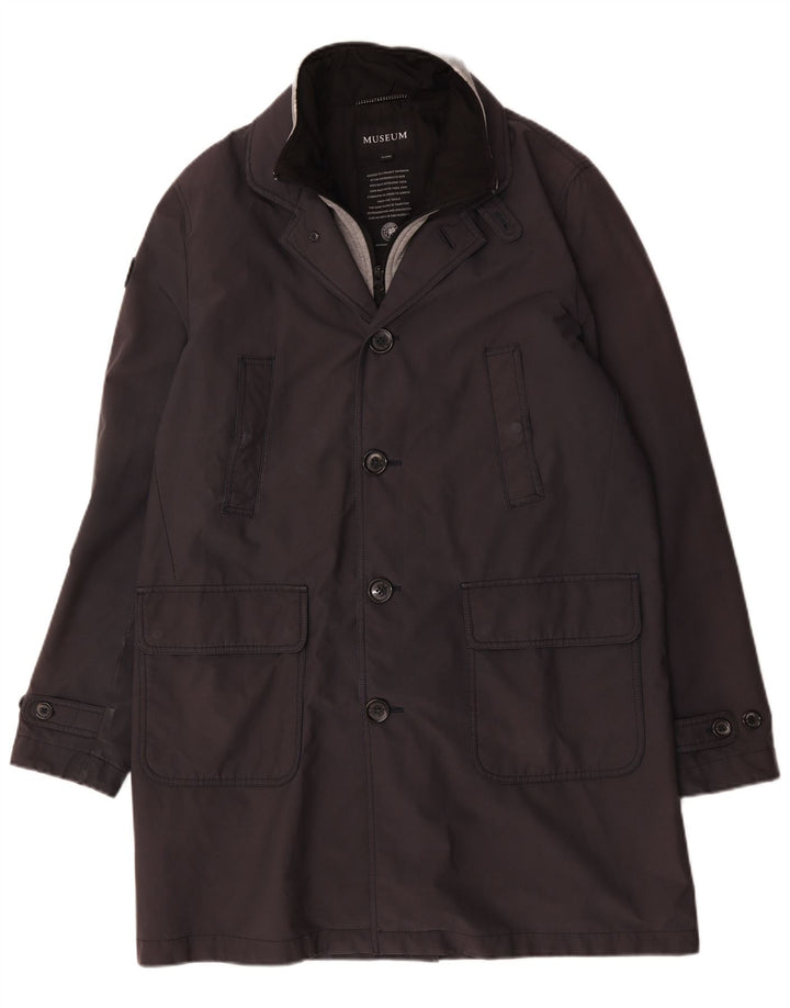Trench Coat Masculino Museum UK 42 XL Cinza Poliéster