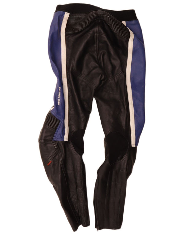 Calça masculina Hein Gericke de couro para moto racer W32 L29 preta