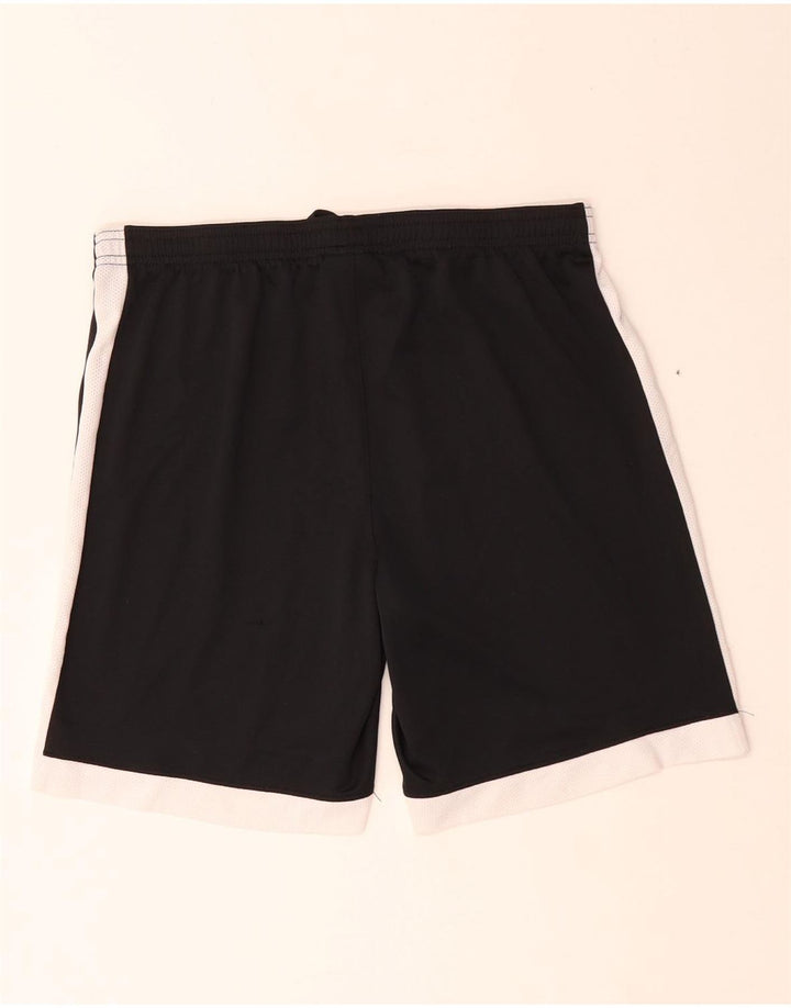 Shorts esportivos femininos Nike Dri Fit UK 14 médio preto colorblock poliéster