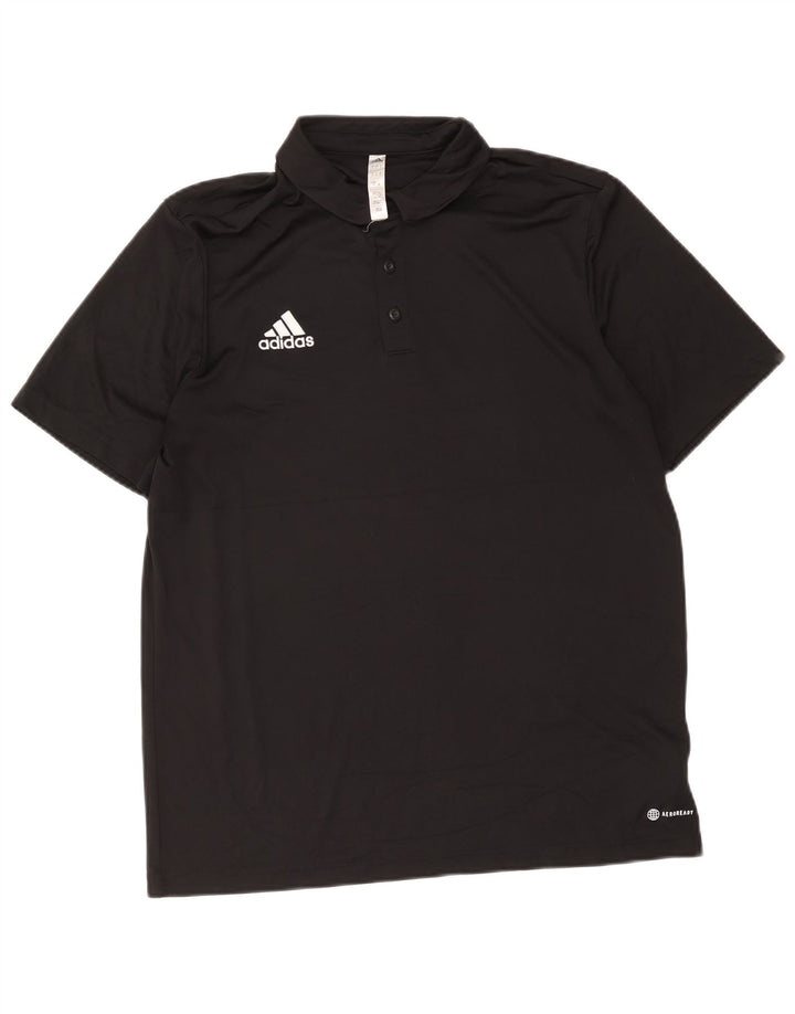 Adidas Mens Aeroready Polo Grande Poliéster Preto Preto