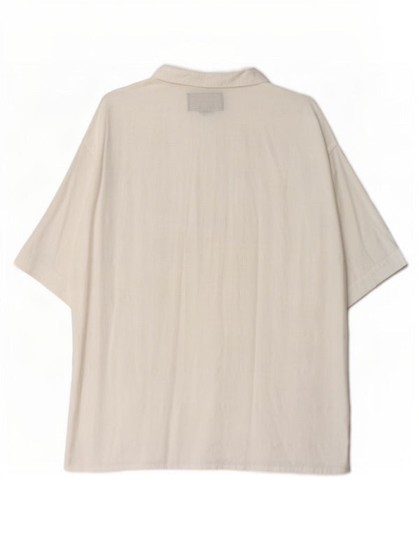 Camisa masculina de manga curta Marlboro Classics grande algodão branco