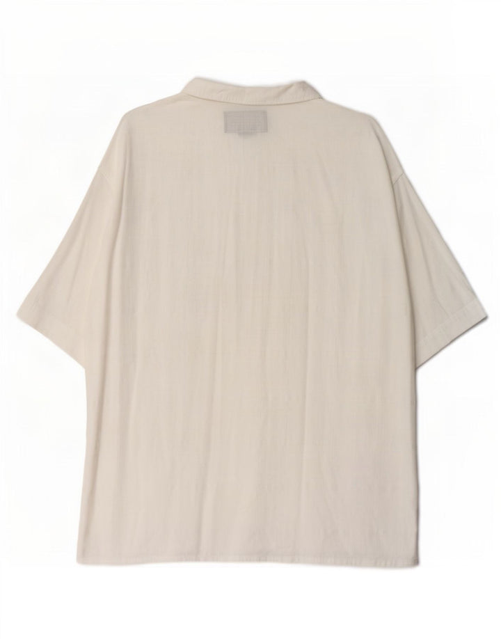 Camisa masculina de manga curta Marlboro Classics grande algodão branco