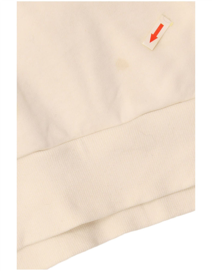 PUMA feminino oversized moletom com capuz UK 14 médio algodão branco