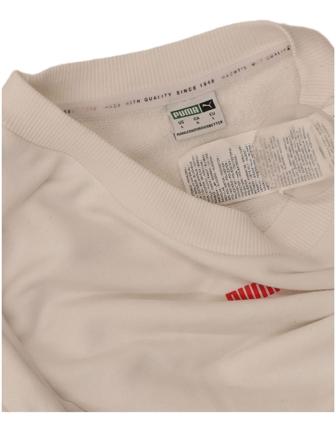 Moletom feminino PUMA Jumper Reino Unido 16 grande algodão camuflado branco