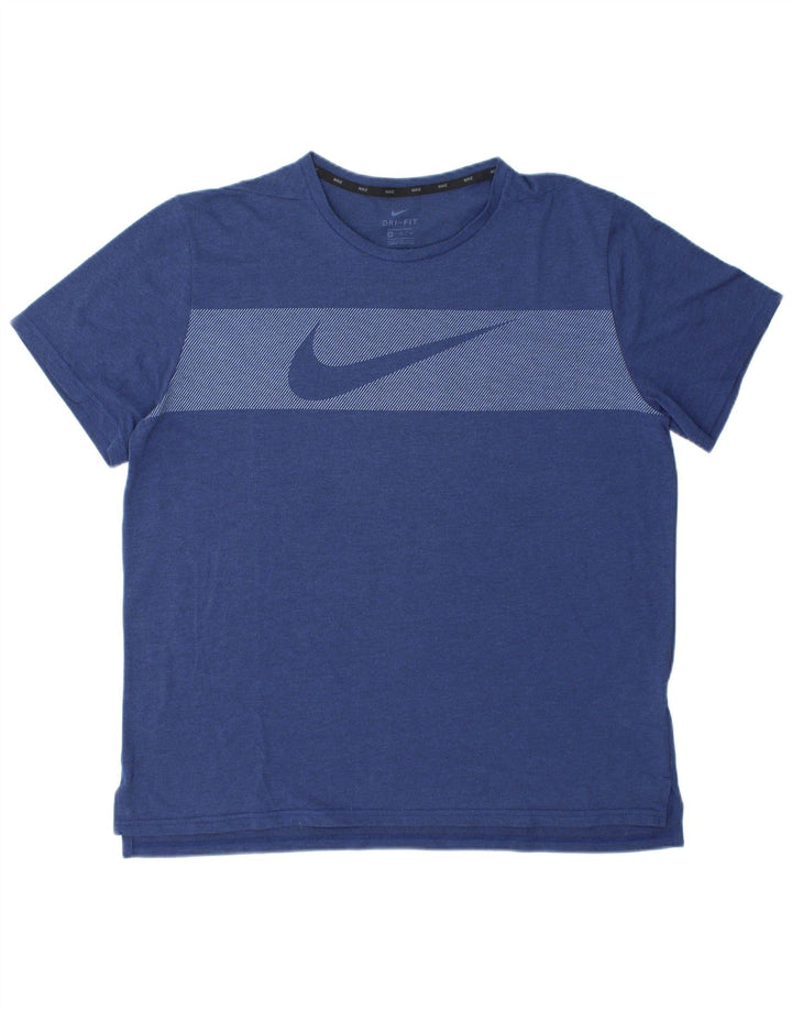Camiseta Nike masculina Dri Fit Graphic Top XL azul marinho poliéster