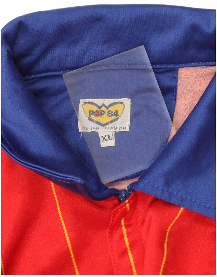 POP 84 Mens Treino Top Jacket XL Vermelho Colorblock