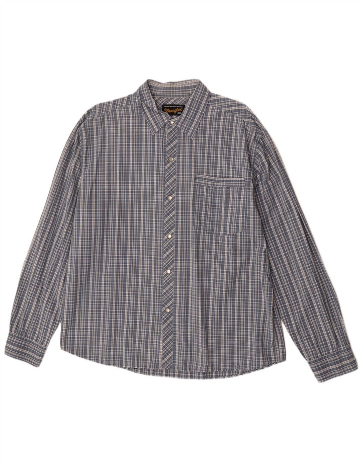 Camisa masculina Wrangler 2XL algodão xadrez azul