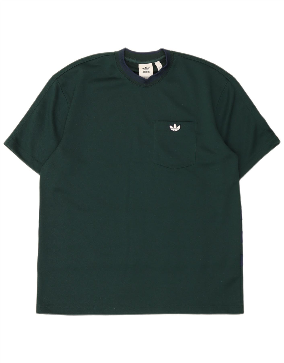 Adidas Mens Camiseta Top Poliéster Verde Médio