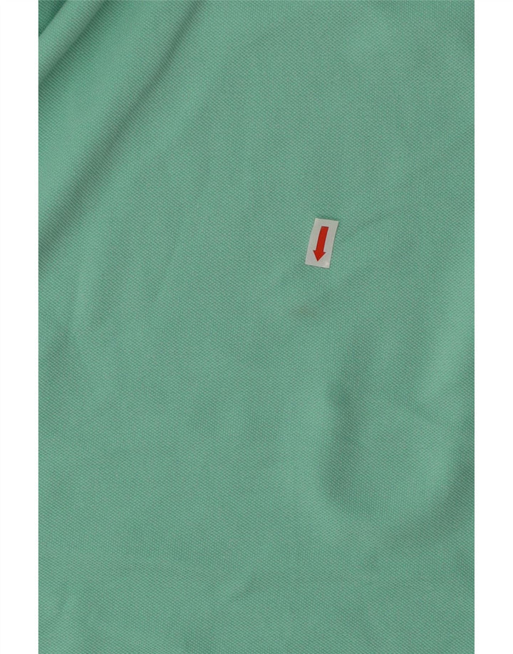 Camisa polo masculina Crew Clothing pequeno algodão turquesa