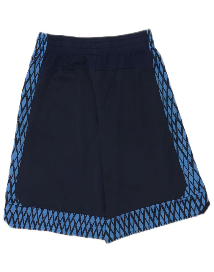 Shorts esportivos masculinos Adidas 10-11 anos médio azul marinho poliéster geométrico