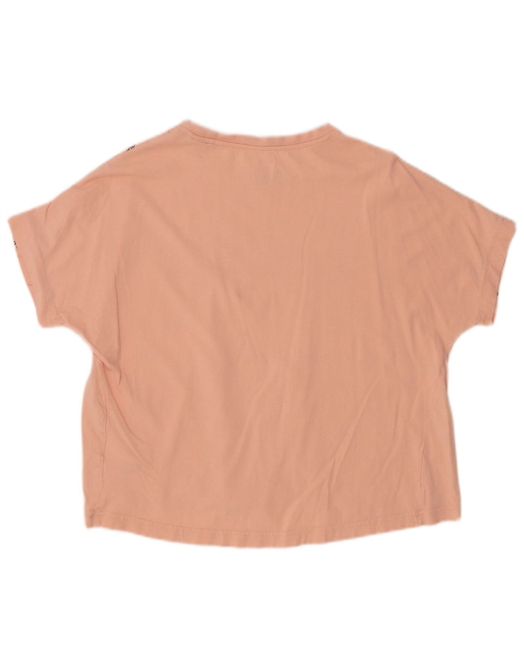 ADIDAS Camiseta Feminina Oversized Crop Graphic Top Reino Unido 8/10 Pequeno Algodão Rosa