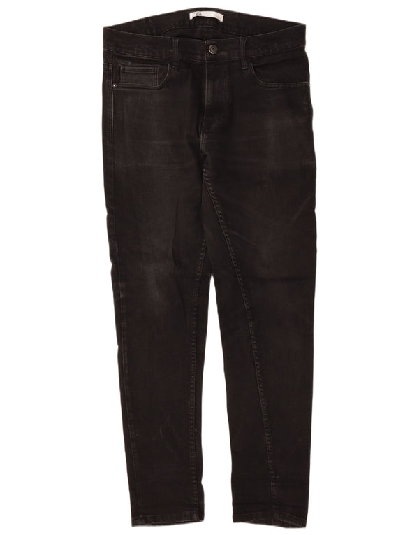 Zara Mens Slim Jeans EU 44 Grande W34 L31 Algodão Preto